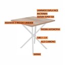 Ver imagem 6 de Conjunto de Mesa Tampo 75cm Laminado com 4 Cadeiras Ana Branco/Marrom