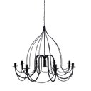 Ver imagem 1 de Lustre Luminária Ferro Teto Rústica Salão Decoração Pé Direiro 8 Braços