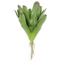 Ver imagem 4 de Kit 2 Peças Bromélia Planta Artificial Verde 20 Folhas 28cm