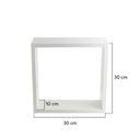 Ver imagem 3 de Kit 3 Nichos Decorativos Branco 30x30x10 para Sala Quarto