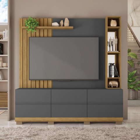 Estante Home para Tv até 70 Polegadas Cinza Space Caemmun