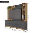 Ver imagem 7 de Estante Home para Tv até 70 Polegadas Cinza Space Caemmun