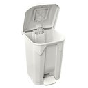 Ver imagem 2 de Lixeira 60l com Roda Pedal Tampa Click Branca