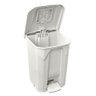 Lixeira 60l com Roda Pedal Tampa Click Branca - 2