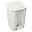 Ver imagem 1 de Lixeira 60l com Roda Pedal Tampa Click Branca