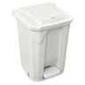 Lixeira 60l com Roda Pedal Tampa Click Branca - 1