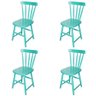 Kit 4 Cadeiras Skand Assento Escavado Cor Azul Anis - 70632 - 1