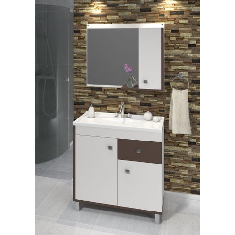 Conjunto de Banheiro Males 0,80cm Br/ruggine