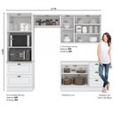 Ver imagem 4 de Cozinha Compacta Modulada 4 Peças com Torre Quente Emily Branco