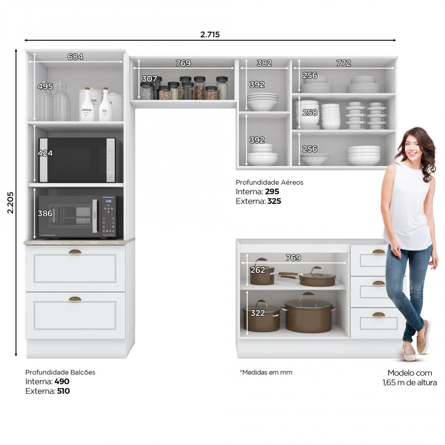 Cozinha Compacta 4 Peças com Torre Quente Emily Henn - 4