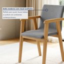 Ver imagem 6 de Kit 8 Cadeiras com Braço para Sala de Jantar com Pés Madeira Maciça Flora