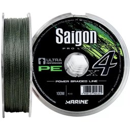 Linha Multifilamento Saigon X4 0,33mm 45lb 100M Verde - 1