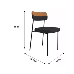 Kit 6 Cadeiras para Sala de Jantar e Cozinha Melissa em Aço Carbono - 5