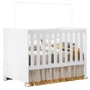 Ver imagem 2 de Berço Americano Katatau Branco Acetinado - Reller e Guarda Roupa Infantil Americano 4 Portas Branco