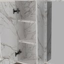 Ver imagem 2 de Conjunto 3 Peças para Banheiro Bn3630x46x48 Marmore Branco Tecno Mobili Marmore Branco