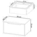 Ver mais imagens de Conjunto 3 Peças para Banheiro Bn3630x46x48 Marmore Branco Tecno Mobili Marmore Branco