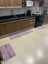 Ver imagem 3 de Kit Tapetes e Passadeira Vintage Antiderrapante 3 Peças:Bordo