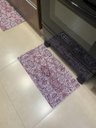 Ver imagem 1 de Kit Tapetes e Passadeira Vintage Antiderrapante 3 Peças:Bordo