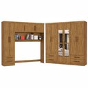 Ver imagem 3 de Guarda-roupa Casal Modulado Eleganza 11 Portas 6 Gavetas com Espelho Cinamomo - Pnr Móveis