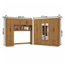 Ver imagem 4 de Guarda-roupa Casal Modulado Eleganza 11 Portas 6 Gavetas com Espelho Cinamomo - Pnr Móveis