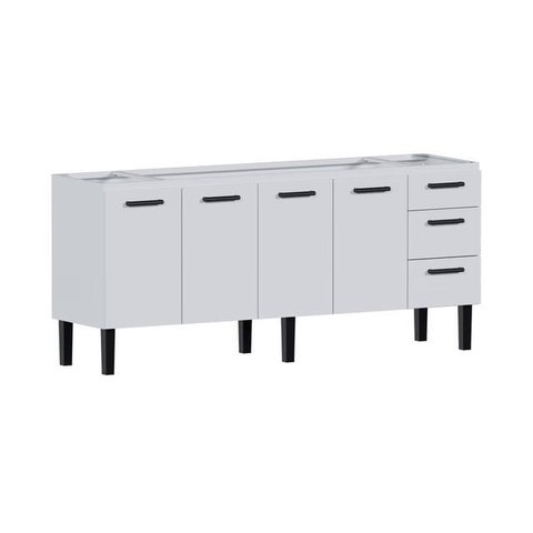 Gabinete de Aço 1,92m para Cozinha Elegante Alta Resistência:branco