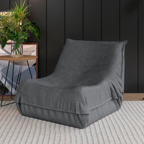 Poltrona Glamour Bouclé Grafite Embalada em Caixa Xflexsofás
