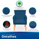 Ver imagem 3 de Kit Poltrona Capitonê Clássica Confortável para Sala e Quarto Ana Suede