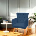 Ver imagem 2 de Kit Poltrona Capitonê Clássica Confortável para Sala e Quarto Ana Suede