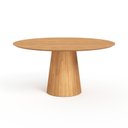 Ver imagem 1 de Mesa de Jantar Redonda 160cm Scandi 9 Lugares Lamina Natural de Madeira Mel