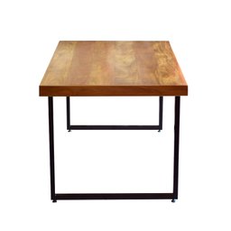Mesa Industrial Bernardo Madeira Maciça 1,30m com Ferro Preto - 4