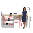 Ver imagem 2 de Bancada de Cozinha Moderna em MDF 4 Portas com Tampo 180cm Grazi Tecnomobili