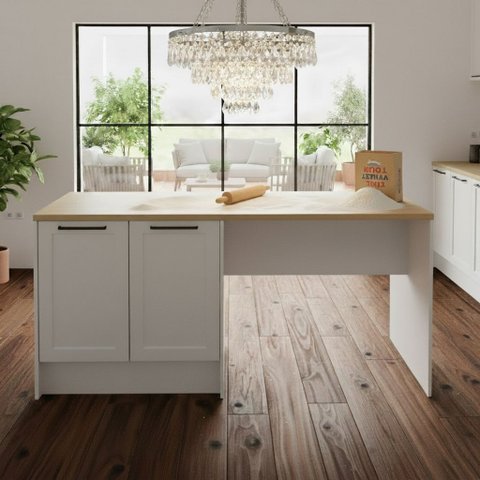 Bancada de Cozinha Moderna em MDF 4 Portas com Tampo 180cm Grazi Tecnomobili