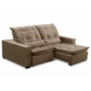 Ver imagem 6 de Sofa Retratil Reclinavel 2 Lugares 1,90m Atlantis Veludo Bege Capuccino Lansofbr