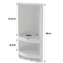 Ver imagem 2 de Suporte de Canto Cantoneira Porta Shampoo Branco | Valeplast