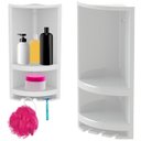 Ver imagem 1 de Suporte de Canto Cantoneira Porta Shampoo Branco | Valeplast