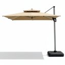 Ver imagem 2 de Apikatu Ombrelone Lateral Cantilever 3x3m Quadrado - Alumínio Aeronáutico, Upf50+, Duplo Braço, Bas
