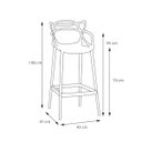 Ver imagem 5 de Banqueta Solna Preta em Polipropileno Or Design