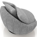 Ver imagem 6 de Kit 02 Poltronas Giratórias para Sala de Estar Kira M03 Bouclê Cinza - Lyam Decor