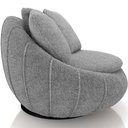 Ver imagem 7 de Kit 02 Poltronas Giratórias para Sala de Estar Kira M03 Bouclê Cinza - Lyam Decor
