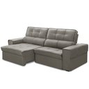 Ver mais imagens de Sofá Retrátil Reclinável para Sala 3 Lugares 250cm Samir F04 Veludo Marrom Claro - Lyam Decor