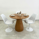 Ver imagem 4 de Mesa de Jantar Cone Balonê Redonda 70 Cm Tampo Freijó Base Freijó Personal Art Design