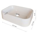 Ver imagem 3 de Cuba Pia para Banheiro Retangular Oxford Branco Brilho