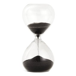 Ampulheta Decorativa em Vidro Areia Preta 5 Minutos 10cm 18739g Mart - 1
