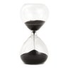 Ampulheta Decorativa em Vidro Areia Preta 5 Minutos 10cm 18739g Mart - 1