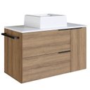 Ver imagem 1 de Gabinete para Banheiro com Cuba 01 Gav 80cm Mel Branco Proddy