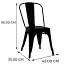 Ver imagem 4 de Kit 4 Cadeiras Tolix Iron Titan Anm6671f Anima Office Ferro Pintura Epóxi Azul Claro Fosco