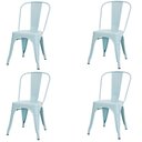 Ver imagem 1 de Kit 4 Cadeiras Tolix Iron Titan Anm6671f Anima Office Ferro Pintura Epóxi Azul Claro Fosco