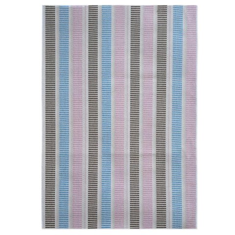Tapete Passadeira Algodão Boho Straws Antiderrapante Rosa 70x140cm