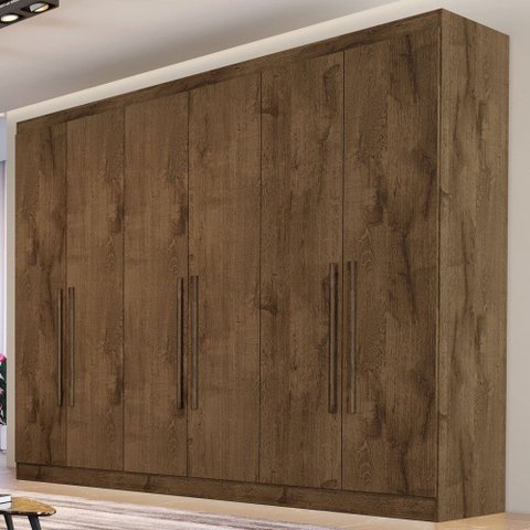 Guarda Roupa Oslo 6 Portas 4 Gavetas Mdf - Mademarcs