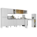 Ver imagem 1 de Armário Cozinha Completa 6 Pçs com Bancada Siena Multimóveis Mp2244 Branco